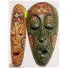 Image 1 : 2 PAINTED WOODEN MASKS