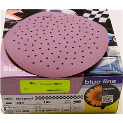 CASE OF BLUE LINE 6" SANDING DISCS