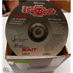 CASE OF 25PC SAIP DEPRESSED CENTER GRINDING WHEELS