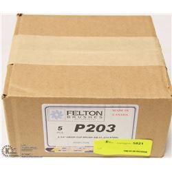CASE OF 5PC FELTON 2 3/4" CRIMP CUP BRUSH