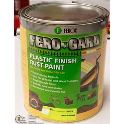 3.78L OF FERO GARD PLASTIC FINISH RUST PAINT