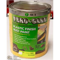 3.78L OF FERO GARD PLASTIC FINISH RUST PAINT