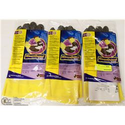 3 PAIRS OF KLEENGUARD LATEX CHEMICAL RESISTANT