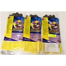 3 PAIRS OF KLEENGUARD LATEX CHEMICAL RESISTANT
