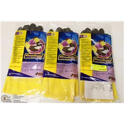 3 PAIRS OF KLEENGUARD LATEX CHEMICAL RESISTANT