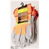 Image 1 : 6 PAIRS OF SPLIT LEATHER WORK GLOVES