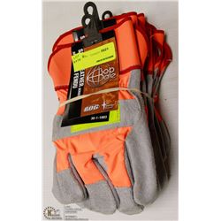 6 PAIRS OF SPLIT LEATHER WORK GLOVES