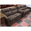 Image 1 : NEW DARK BROWN MICROFIBER SOFA  AND LOVESEAT