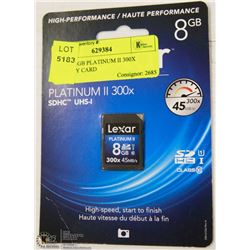 LEXAR 8GB PLATINUM II 300X MEMORY CARD