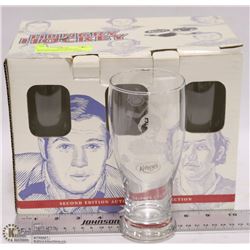 SET OF 6 HOCKEY LEGENDS AUTOGRAPHED BEER GLASSES