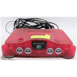 WATERMELON NINTENDO 64 WITH CORDS, POWER