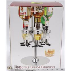 6 BOTTLE LIQUOR CAROUSEL IN BOX