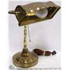 Image 1 : VINTAGE ALL BRASS 14" STUDENT/BANKERS DESK LAMP