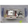 Image 1 : 214) PLASTIC CONTAINER WITH ELECTRICAL ITEMS