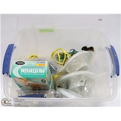 211) PLASTIC CONTAINER WITH BUILDING MATERIALS