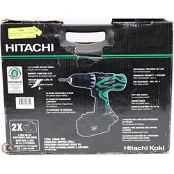 66) HITACHI 1/2IN CORDLESS DRIVER DRILL 18V COMES