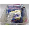 Image 1 : LARGE CLEAR BIN FULL OF ARTS & CRAFTS