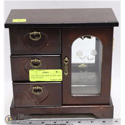 196) WOOD JEWELRY BOX