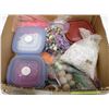 Image 1 : BOX W/LOTS OF ARTS & CRAFTS BEADS -