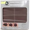 Image 1 : 203) FOLDABLE STORAGE OTTOMAN. BROWN LEATHER