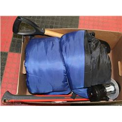 LARGE BOX W/CAMPING GEAR INCL.