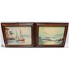 Image 1 : A PAIR OF SMALL OIL PAINTINGS – MARITIME THEME