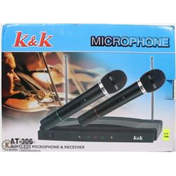 NEW KK DUAL MICROPHONE WITH RECEIVER
