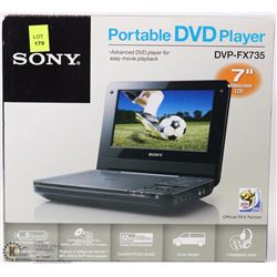 NEW SONY 7" WIDESCREEN DVD PLAYER