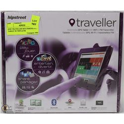 NEW TRAVELER MULTIMEDIA GPS TABLET W/ WIFI & FM