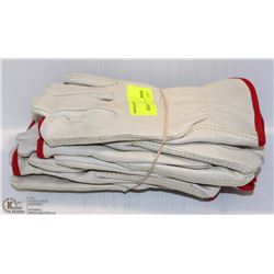 4 PAIRS OF LEATHER GLOVES SIZE SMALL