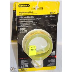 LOT OF 3 STANLEY 25'X1" REPLACEMENT TAPE BLADES