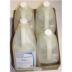 4 JUGS OF SALINE EYEWASH FLUID