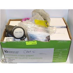 BOX OF ASST RESPIRATORS AND CARTRIDGES