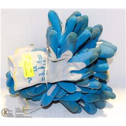 ELEVEN PAIRS OF BLUE/GRAY GLOVES