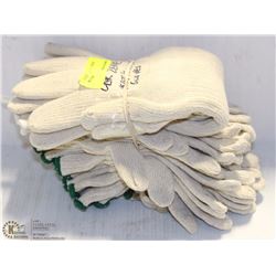 LOT OF 10 PAIRS OF COTTON GLOVES