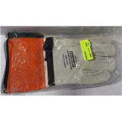 1 PAIR OF SALISBURY LEATHER GLOVES SZ 10 - 10.5