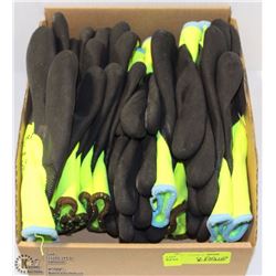 BOX OF SAMURAI HI VIZ SZ 10 GLOVES - 8 PAIRS