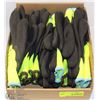 Image 1 : BOX OF SAMURAI HI VIZ SZ 10 GLOVES - 8 PAIRS