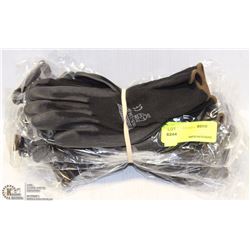 LOT OF 9 PAIRS OF FORCEFIELD BLACK GLOVES