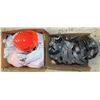 Image 1 : BOX OF RED HARD HATS & BOX OF HARD HAT INSERTS