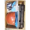 Image 1 : BOX WITH SIGNS, BLACK CASE, HARD HAT, MISC