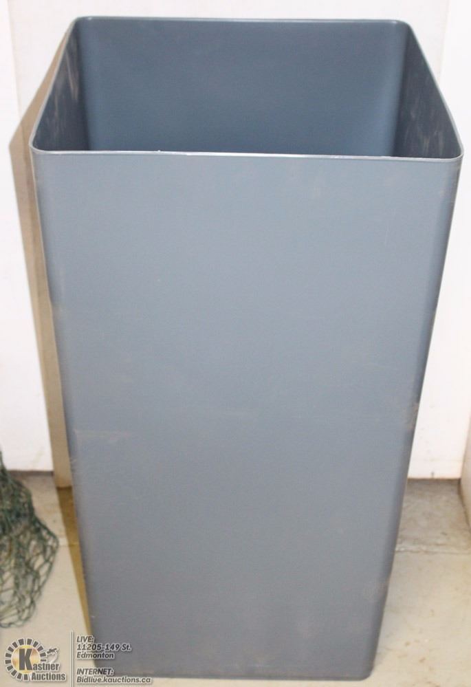 TALL SQUARE GREY GARBAGE BIN