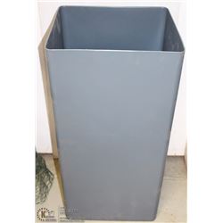TALL SQUARE GREY GARBAGE BIN