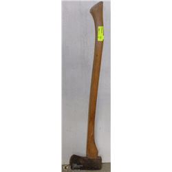 AXE WITH WOOD HANDLE
