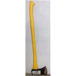AXE WITH YELLOW HANDLE