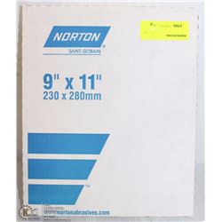 BOX OF NORTON SANDING SHEETS COARSE