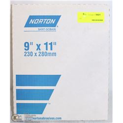 BOX OF NORTON SANDING SHEETS COARSE