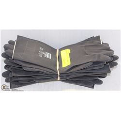 LOT OF SZ 7 BLACK RUBBER GLOVES