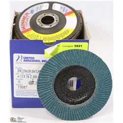 BOX OF TEN SAIT 4.5" FLAP DISCS