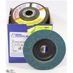 BOX OF TEN SAIT 4.5" FLAP DISCS